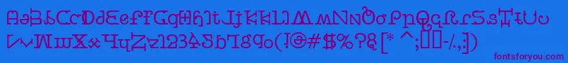 BeastVsButtercrumb Font – Purple Fonts on Blue Background