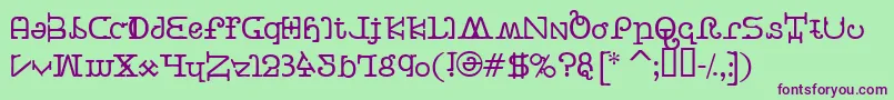 BeastVsButtercrumb Font – Purple Fonts on Green Background