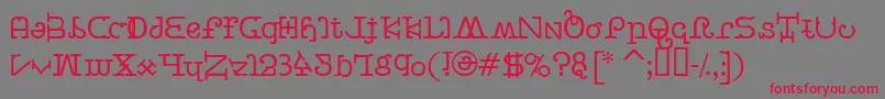 BeastVsButtercrumb Font – Red Fonts on Gray Background