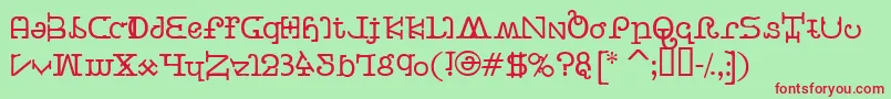 BeastVsButtercrumb Font – Red Fonts on Green Background