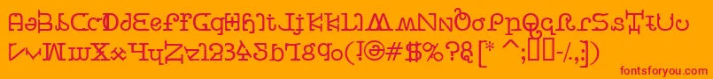 BeastVsButtercrumb Font – Red Fonts on Orange Background
