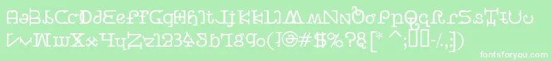 BeastVsButtercrumb Font – White Fonts on Green Background