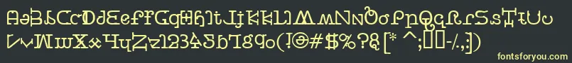 BeastVsButtercrumb Font – Yellow Fonts on Black Background