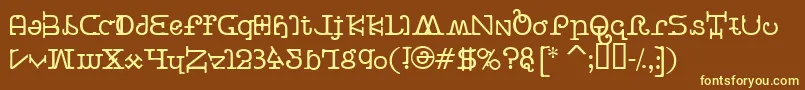 BeastVsButtercrumb Font – Yellow Fonts on Brown Background