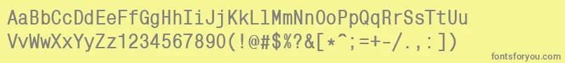 Mncb Font – Gray Fonts on Yellow Background