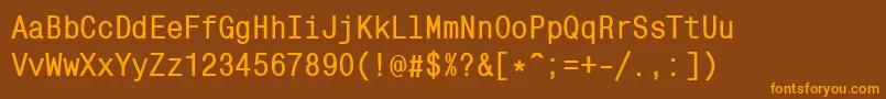 Mncb Font – Orange Fonts on Brown Background