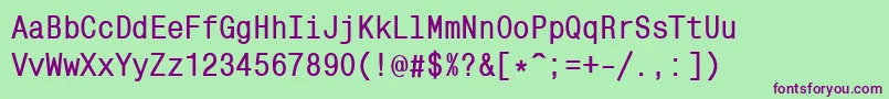 Mncb Font – Purple Fonts on Green Background