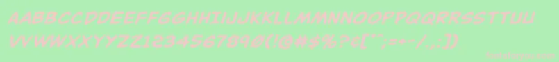 Buddychampionexpandital Font – Pink Fonts on Green Background