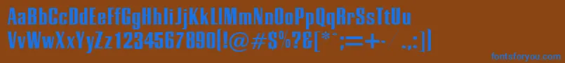 Energetic Font – Blue Fonts on Brown Background