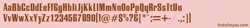 Energetic Font – Brown Fonts on Pink Background