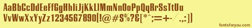 Energetic Font – Brown Fonts on Yellow Background