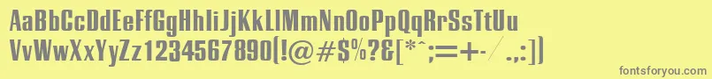 Energetic Font – Gray Fonts on Yellow Background