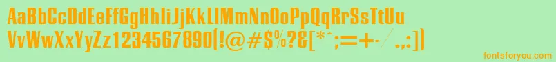 Energetic Font – Orange Fonts on Green Background
