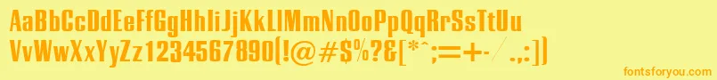 Energetic Font – Orange Fonts on Yellow Background