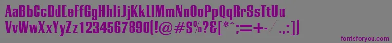 Energetic Font – Purple Fonts on Gray Background