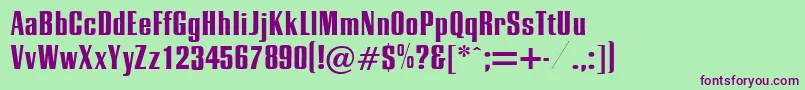 Energetic Font – Purple Fonts on Green Background
