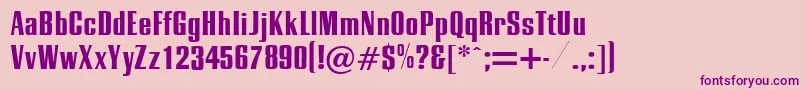 Energetic Font – Purple Fonts on Pink Background