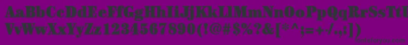 ItcCenturyLtUltraCondensed Font – Black Fonts on Purple Background