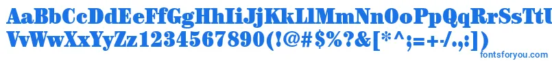 ItcCenturyLtUltraCondensed Font – Blue Fonts on White Background