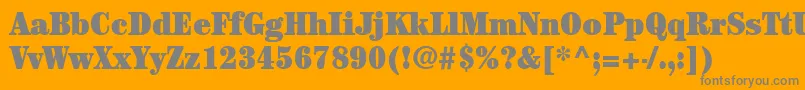 ItcCenturyLtUltraCondensed Font – Gray Fonts on Orange Background