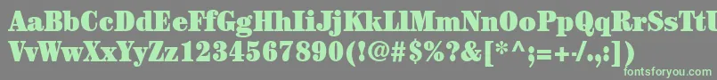 ItcCenturyLtUltraCondensed Font – Green Fonts on Gray Background