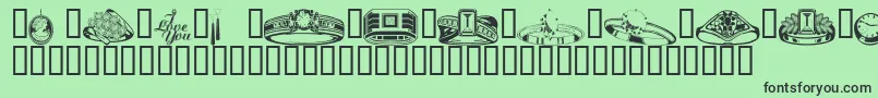 Wmjewelry Font – Black Fonts on Green Background