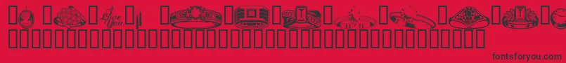 Wmjewelry Font – Black Fonts on Red Background
