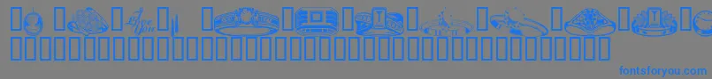Wmjewelry-Schriftart – Blaue Schriften auf grauem Hintergrund