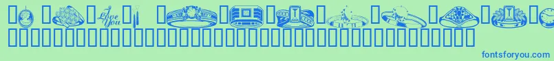 Wmjewelry Font – Blue Fonts on Green Background