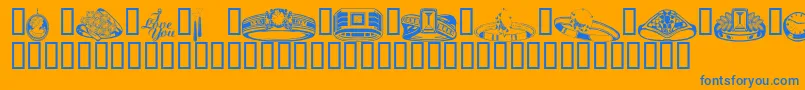 Wmjewelry Font – Blue Fonts on Orange Background