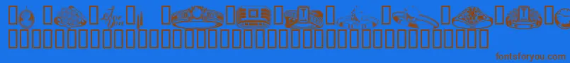 Wmjewelry Font – Brown Fonts on Blue Background