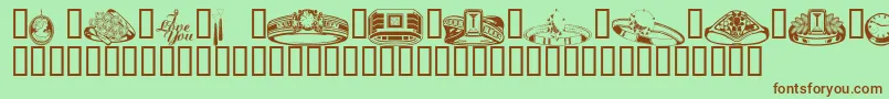 Wmjewelry Font – Brown Fonts on Green Background
