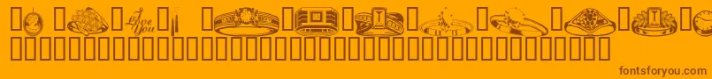 Wmjewelry Font – Brown Fonts on Orange Background
