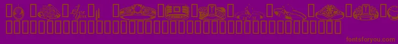 フォントWmjewelry – 紫色の背景に茶色のフォント