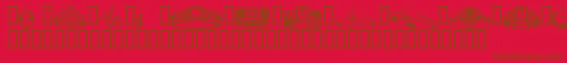 Wmjewelry Font – Brown Fonts on Red Background