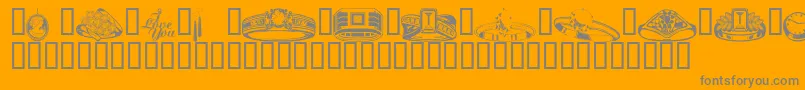 Wmjewelry Font – Gray Fonts on Orange Background