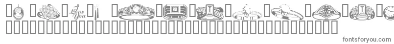 Wmjewelry-fontti – harmaat kirjasimet valkoisella taustalla