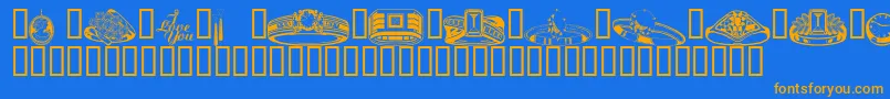 Wmjewelry Font – Orange Fonts on Blue Background