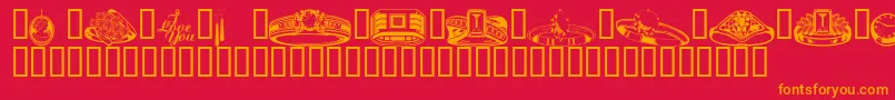 Wmjewelry Font – Orange Fonts on Red Background