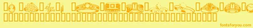 Wmjewelry Font – Orange Fonts on Yellow Background