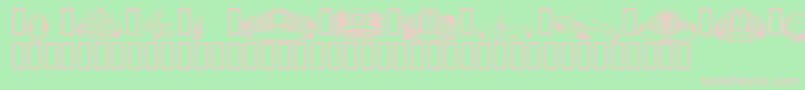 Wmjewelry-fontti – vaaleanpunaiset fontit vihreällä taustalla