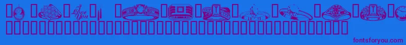 Wmjewelry Font – Purple Fonts on Blue Background