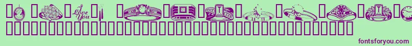 Wmjewelry Font – Purple Fonts on Green Background