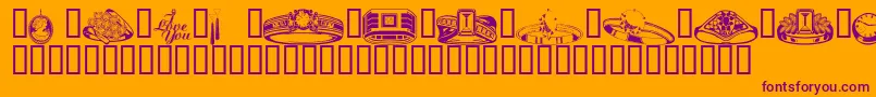 Wmjewelry Font – Purple Fonts on Orange Background