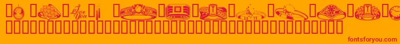 Wmjewelry Font – Red Fonts on Orange Background