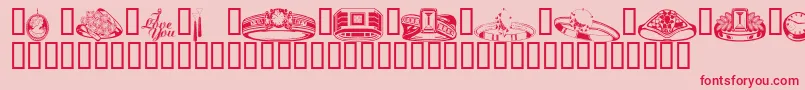 Wmjewelry Font – Red Fonts on Pink Background