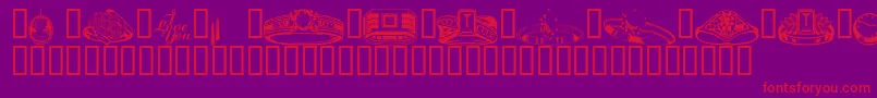 フォントWmjewelry – 紫の背景に赤い文字