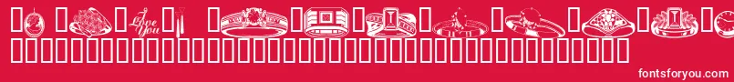 Wmjewelry Font – White Fonts on Red Background