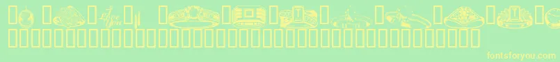 Wmjewelry Font – Yellow Fonts on Green Background
