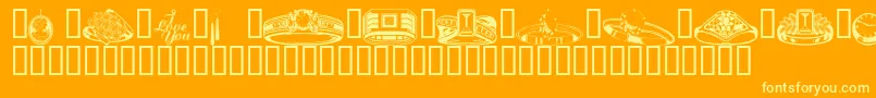 Wmjewelry Font – Yellow Fonts on Orange Background